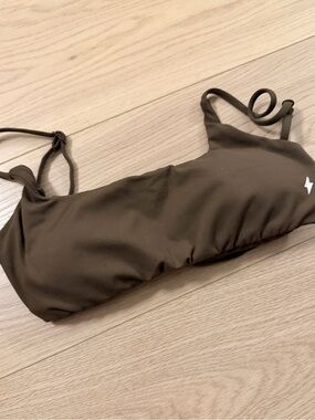 Azure Olive Green Brown Small yoga top
